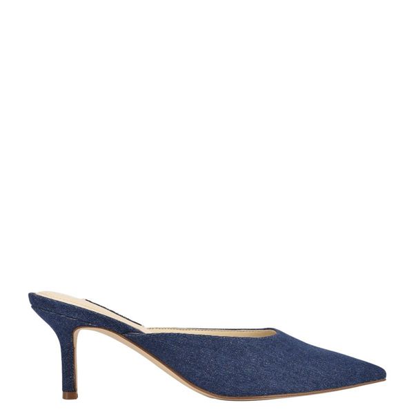 Nine West Ali Pointy Toe Blue Mules | South Africa 71J60-7A22